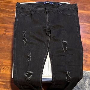 Distressed Black Jeans